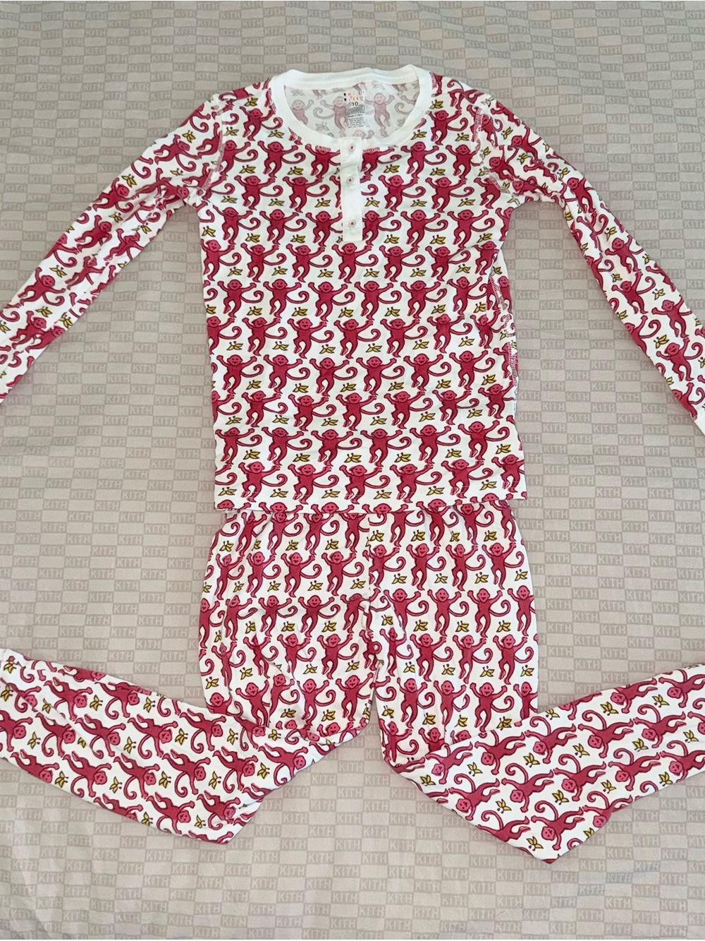 Roller Rabbit Girls Monkey Pajama Set- Size 10